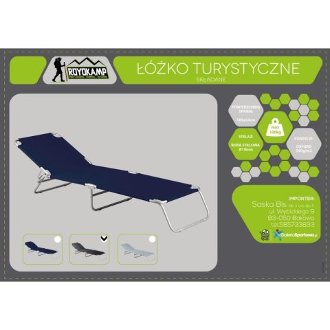 ŁÓŻKO TURYSTYCZNE KEMPINGOWE SKŁADANE CZARNE Enero Camp