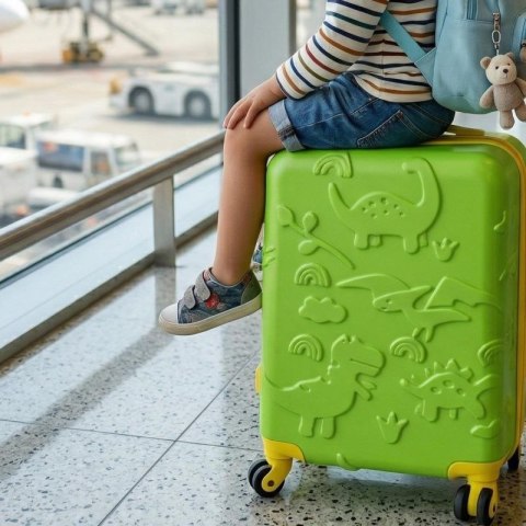 WALIZKA PODRÓŻNA KABINOWA 18 CALI PROWORLD KID - ZIELONY (DINO) ProWorld