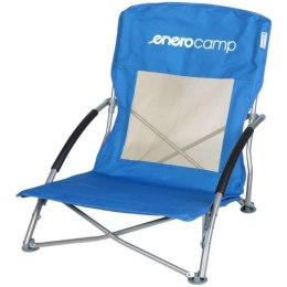 FOTEL TURYSTYCZNO PLAŻOWY Z PODŁOKIETNIKAMI 55x58x64CM SKŁADANY NIEBIESKI Enero Camp