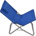LEŻAK PLAŻOWY SKŁADANY Z ZAGŁÓWKIEM 47X61X58CM GRANATOWY Enero Camp