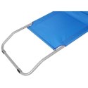 LEŻAK SKŁADANY PLAŻOWY Z DASZKIEM NA KÓŁKACH 116x62x60-90CM NIEBIESKI Enero Camp
