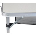 STOLIK TURYSTYCZNY SKŁADANY KEMPINGOWY 120x60x70/62/55CM 4 KRZESŁA I PÓŁKA Enero Camp