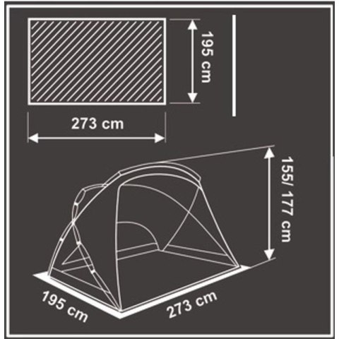 NAMIOT OSŁONA PLAŻOWO OGRODOWA XXL 273X195X175/155CM SASKA GARDEN