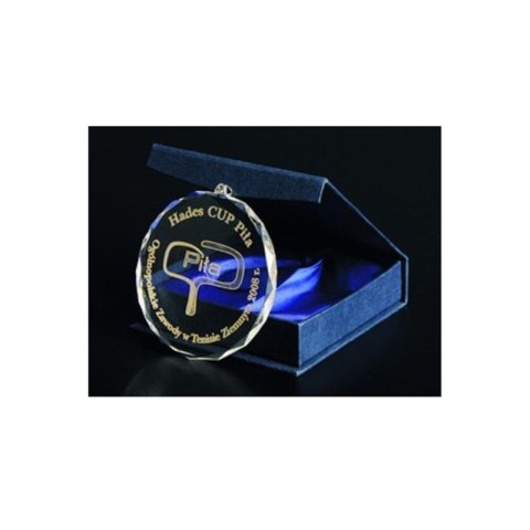 Medal szklany grawerowany z etui Tryumf