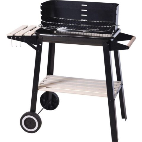 GRILL OGRODOWY WÓZEK 83x45,5x86,5CM CZARNY BBQ LINE