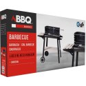 GRILL OGRODOWY WÓZEK 83x45,5x86,5CM CZARNY BBQ LINE