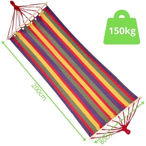 HAMAK OGRODOWY 1 OSOBOWY 200X80CM Z DRĄŻKIEM 1064048 SASKA GARDEN