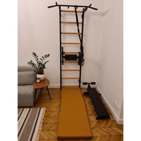 MATERAC GIMNASTYCZNY SKŁADANY BRĄZOWY 180CM BENCHK Benchk