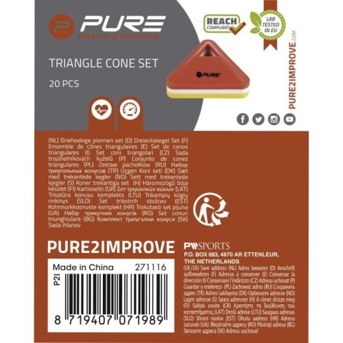 STOŻKI PACHOŁKI ZNACZNIKI TRENINGOWE 20SZT PURE 2 IMPROVE Pure 2 Improve