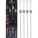 SZPIKULEC DO SZASZŁYKÓW 4SZT DŁ. 40,5CM STAL NIERDZEWNA BBQ LINE