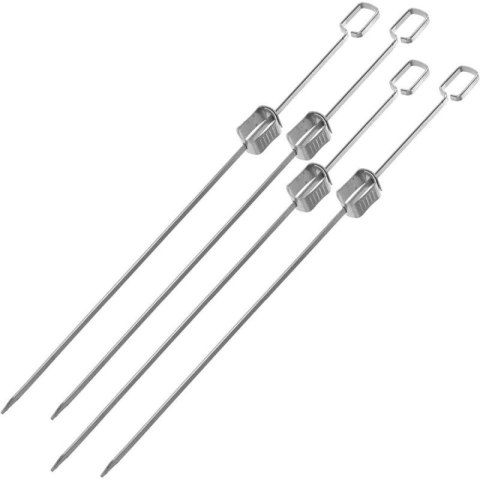 SZPIKULEC DO SZASZŁYKÓW 4SZT DŁ. 40,5CM STAL NIERDZEWNA BBQ LINE