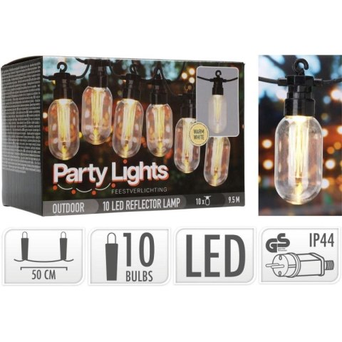 GIRLANDA OGRODOWA PARTY LIGHT 10LED EDISON PROGARDEN
