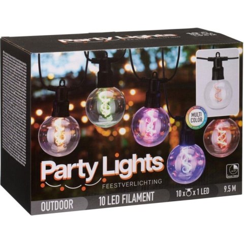 GIRLANDA OGRODOWA PARTY LIGHT 10LED G80 MULTIKOLOR PROGARDEN