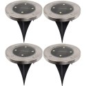 LAMPA SOLARNA 4 LED SMD DO WBICIA W PODŁOŻE KPL.4SZT SASKA GARDEN