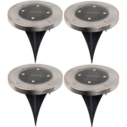 LAMPA SOLARNA 4 LED SMD DO WBICIA W PODŁOŻE KPL.4SZT SASKA GARDEN