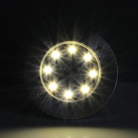 LAMPA SOLARNA 8 LED SMD DO WBICIA W PODŁOŻE KPL.12SZT SASKA GARDEN