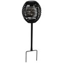 LAMPA SOLARNA KULA RATTAN CZARNA PROGARDEN PROGARDEN