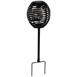 LAMPA SOLARNA KULA RATTAN CZARNA PROGARDEN PROGARDEN