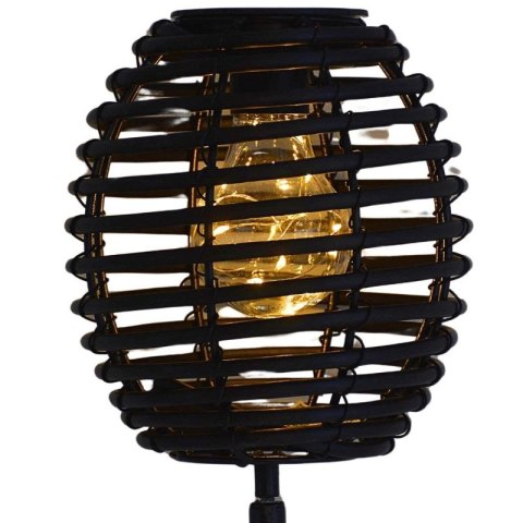 LAMPA SOLARNA KULA RATTAN CZARNA PROGARDEN PROGARDEN
