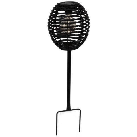LAMPA SOLARNA KULA RATTAN CZARNA PROGARDEN PROGARDEN