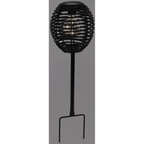 LAMPA SOLARNA KULA RATTAN CZARNA PROGARDEN PROGARDEN