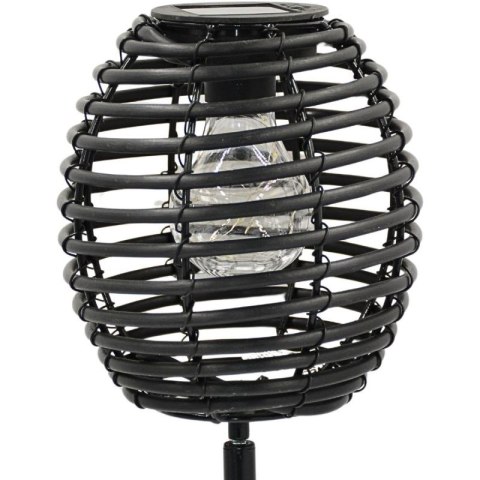 LAMPA SOLARNA KULA RATTAN CZARNA PROGARDEN PROGARDEN