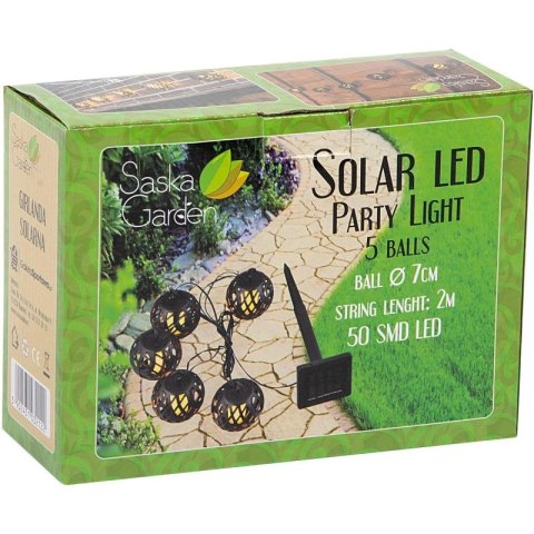 LAMPA SOLARNA KULE OGNIOWE 7CM 5SZT SASKA GARDEN