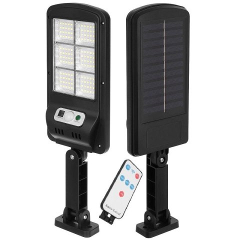 LAMPA ULICZNA LATARNIA SOLARNA 120LED + PILOT CZUJNIK RUCHU I ZMIERZCHU SASKA GARDEN
