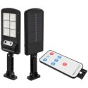 LAMPA ULICZNA LATARNIA SOLARNA 120LED + PILOT CZUJNIK RUCHU I ZMIERZCHU SASKA GARDEN