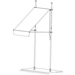 MARKIZA OGRODOWA NA TARAS BALKON REGULOWANA 250X120CM PROGARDEN