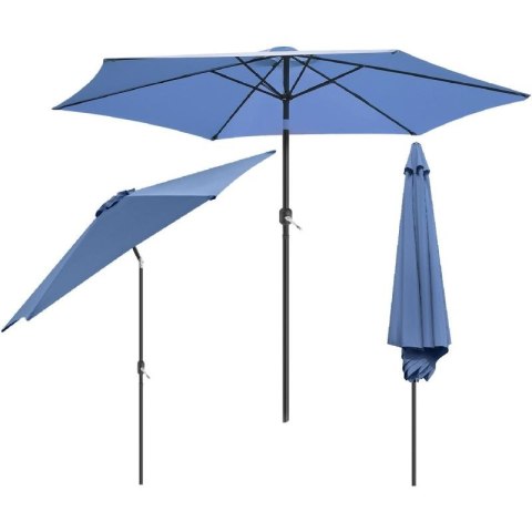 PARASOL OGRODOWY 300CM SKŁADANY GRANATOWY SASKA GARDEN