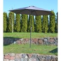 PARASOL OGRODOWY 300CM SKŁADANY SZARY SASKA GARDEN