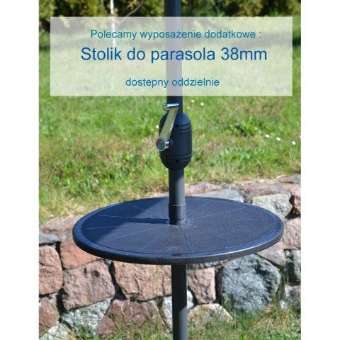 PARASOL OGRODOWY 300CM SKŁADANY SZARY SASKA GARDEN