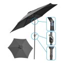 PARASOL OGRODOWY 300CM SKŁADANY SZARY SASKA GARDEN