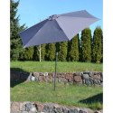 PARASOL OGRODOWY 300CM SKŁADANY SZARY SASKA GARDEN