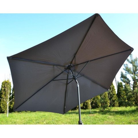 PARASOL OGRODOWY 300CM SKŁADANY SZARY SASKA GARDEN