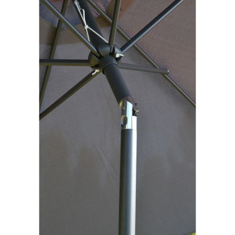PARASOL OGRODOWY 300CM SKŁADANY SZARY SASKA GARDEN