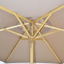 PARASOL OGRODOWY DREWNIANY 250CM SKŁADANY PIASKOWY PROGARDEN