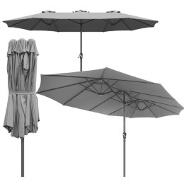 PARASOL OGRODOWY XXXL 2.7x4.6M SZARY SASKA GARDEN SASKA