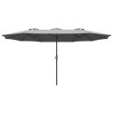 PARASOL OGRODOWY XXXL 2.7x4.6M SZARY SASKA GARDEN SASKA