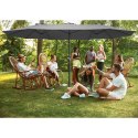 PARASOL OGRODOWY XXXL 2.7x4.6M SZARY SASKA GARDEN SASKA