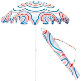 PARASOL PLAŻOWO OGRODOWY 160CM PASEK NIEBIESKO RÓŻOWY PROGARDEN