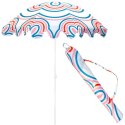 PARASOL PLAŻOWO OGRODOWY 160CM PASEK NIEBIESKO RÓŻOWY PROGARDEN