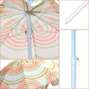 PARASOL PLAŻOWO OGRODOWY 160CM POMARAŃCZOWO ZIELONY PROGARDEN