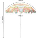 PARASOL PLAŻOWO OGRODOWY 160CM POMARAŃCZOWO ZIELONY PROGARDEN