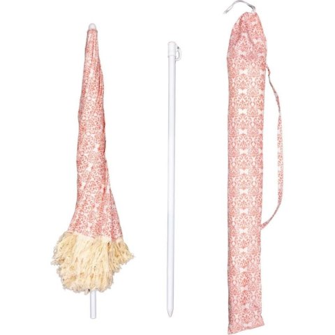 PARASOL PLAŻOWO OGRODOWY Z FRĘDZLAMI 174CM CZERWONY PROGARDEN