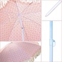PARASOL PLAŻOWO OGRODOWY Z FRĘDZLAMI 174CM CZERWONY PROGARDEN