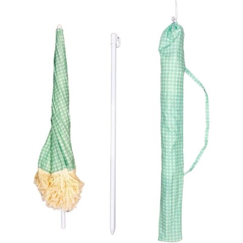 PARASOL PLAŻOWO OGRODOWY Z FRĘDZLAMI 174CM ZIELONY PROGARDEN