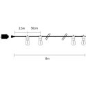 PARTY LIGHT GIRLANDA ZEWNĘTRZNA 10 ŻARÓWEK 10LED 8M 230V SASKA GARDEN