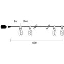 PARTY LIGHT GIRLANDA ZEWNĘTRZNA 12 ŻARÓWEK 12LED SPIRALNYCH 6,3M 230V SASKA GARDEN